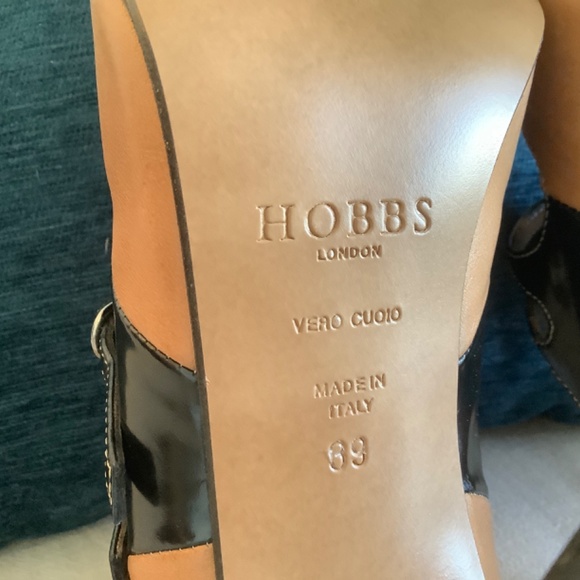 Hobbs Draycott Colourblock Mary Jane High Heel Courts Caramel Black Size 8 - Picture 8 of 12